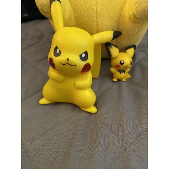 Pikachu Pokemon Takara Tomy Plush Stuffed~Toy Doll Japan~Selling Lot Of 3 - Picture 4 of 5